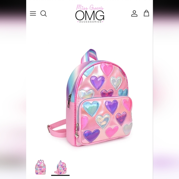 Metallic Heart Backpack - Picture 2 of 8